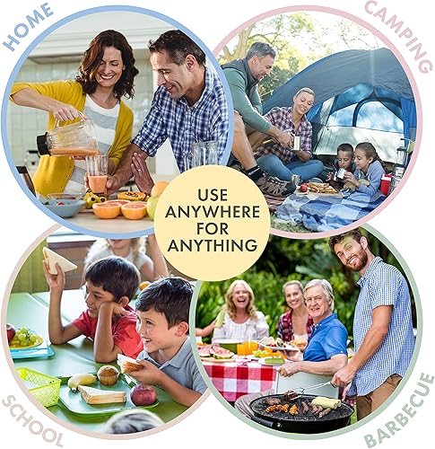 Miniatura 7 de FOODLE Juego de vajilla de paja de trigo para 6  Platos ligeros e irrompibles  Apto para microondas y lavavajillas  Perfecto para camping, picnic y