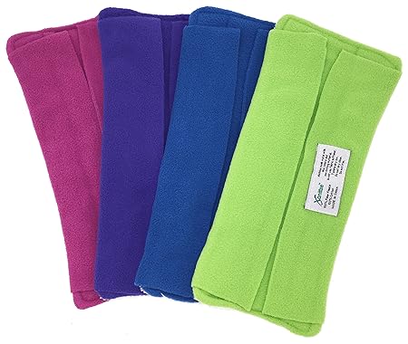 Wet Mop Pads for Sweeper - 2 Sided Fleece & Terry Cloth - Washable Reusable by Xanitize (4-Pack) (Standard, Purple, Blue, Green, Pink)