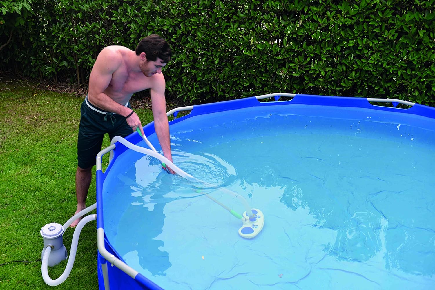 12ft x 30in Above Ground Swimming Pool,Outdoor Round Frame Steel Frame Pool for Backyard Garden