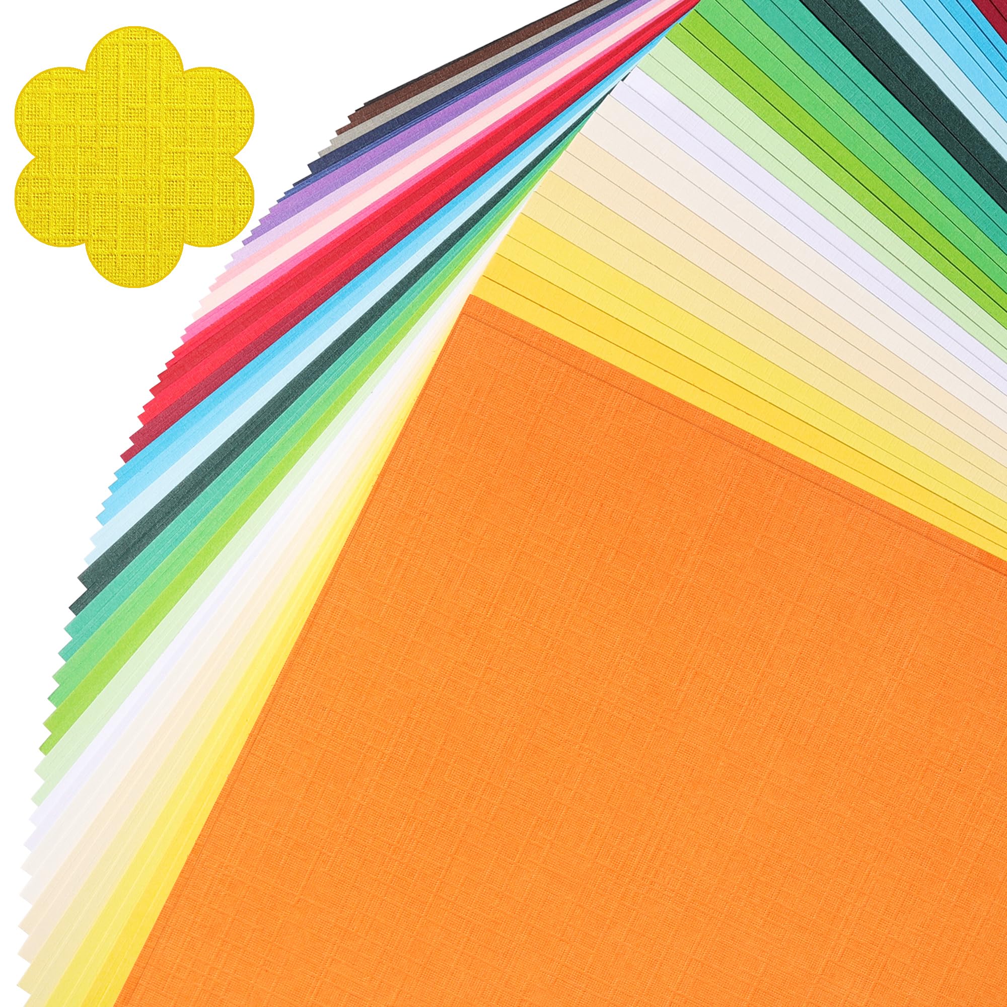 A4 Textured Coloured Cardstock 30 Colours 60 Sheets 230gsm/85lb Card Paper