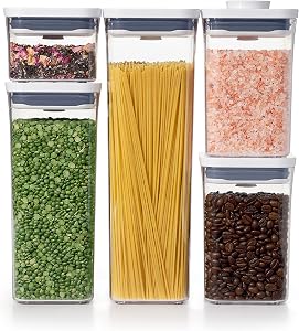 OXO 11235900 Good Grips 5 Piece POP Container, Set, White