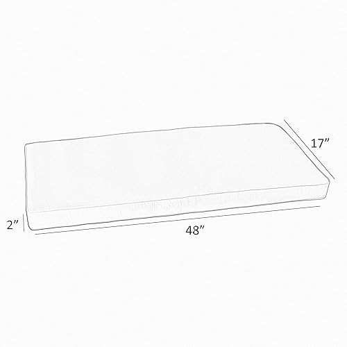 Miniatura 3 de Mozaic AMZCS113128 Sunbrella - Cojín para banco, interior y exterior con cordón, Rojo