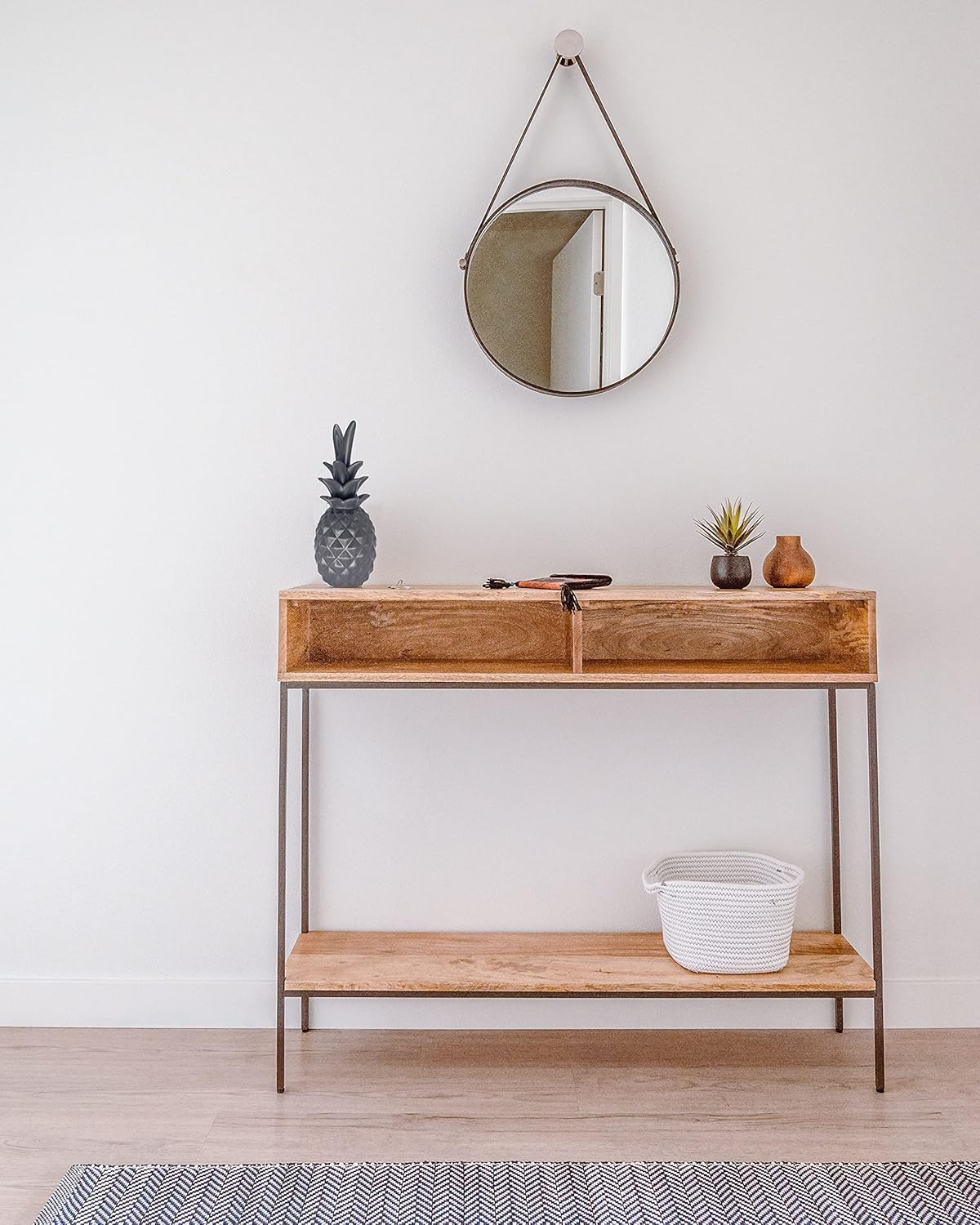 First of a Kind Grey Ceramic Pineapple Decorative Centerpiece Display Decor for Living Room, Bedroom, Office, Kitchen. Pineapple Stoneware Bookshelf Decorative Object.