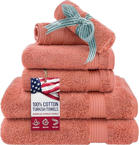 Vista 50 de American Veteran Towel, Juego de 4 toallas de mano para baño, juego de toallas de mano turcas 100% algodón, toallas de mano suaves, toallas de mano