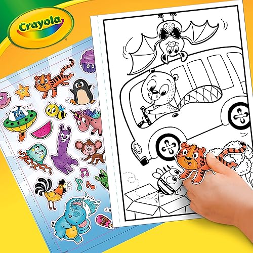 Miniatura 5 de Crayola Alpha Pets - Páginas para colorear y calcomanías, libro para colorear con números y alfabetos, regalo para niños, 96 páginas