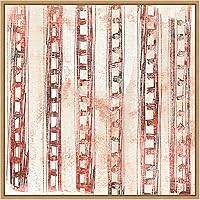 Vista 13 de Amanti Art Framed Canvas Wall Art 16x16 Red Earth Textile IX by June Erica Vess, Framed Wall Art Canvas, Abstract Artwork, Traditional Decor, Small