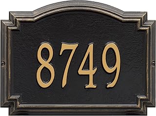 Personalized Address Plaque, Cast Aluminum House Number Sign
