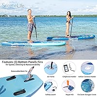 Vista 8 de SereneLife Tabla de Paddle Inflable de Pie con Accesorios Premium de SUP Diseño Amplio y Estable con Almohadilla de Cubierta Antideslizante de EVA