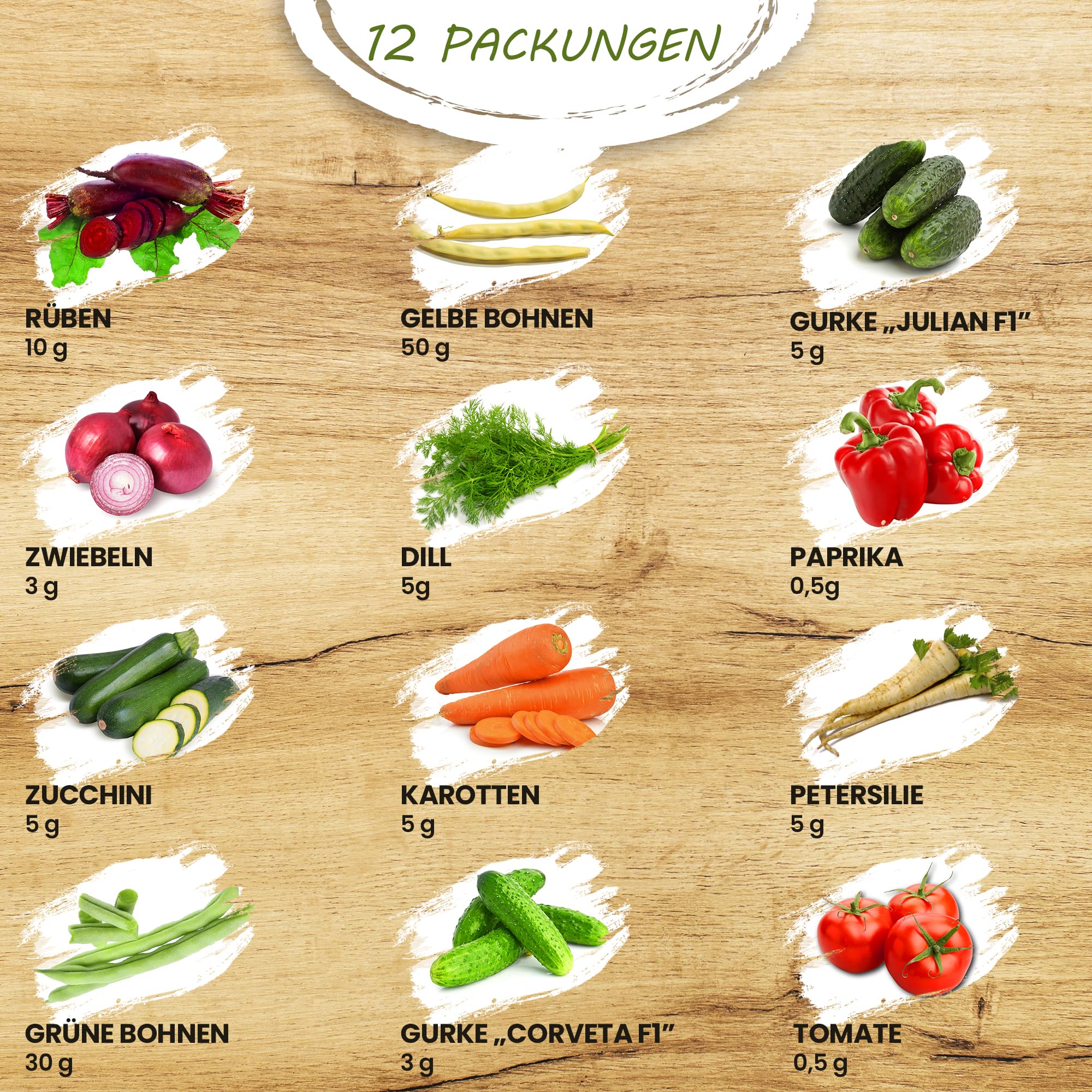 Gemüse Samen Set 55 Premium Sorten Gemüse, Saatgut für Gewächshaus, Garten, Balkon, Küche, Hochbeet, Wassermelone, Kürbis, Zucchini, Kürbisgewächse, Anzuchtset Samen Gemüse Pflanzen
