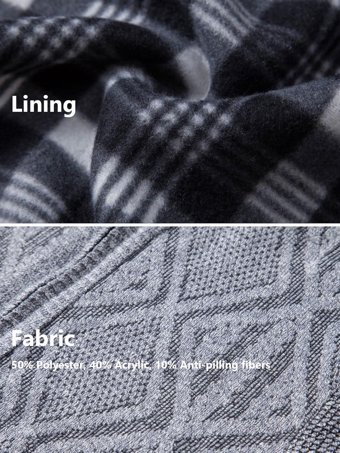 VtuAOL Men's Cardigan Sweaters Full Zip Sweaters Stand Collar Casual Knitted Cardigan with Pockets - Image 5