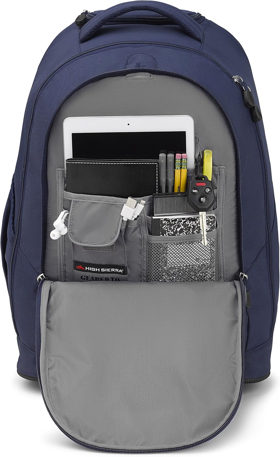 High Sierra Chaser Wheeled Laptop Backpack, True Navy, 20 x 13.5 x 8-Inch