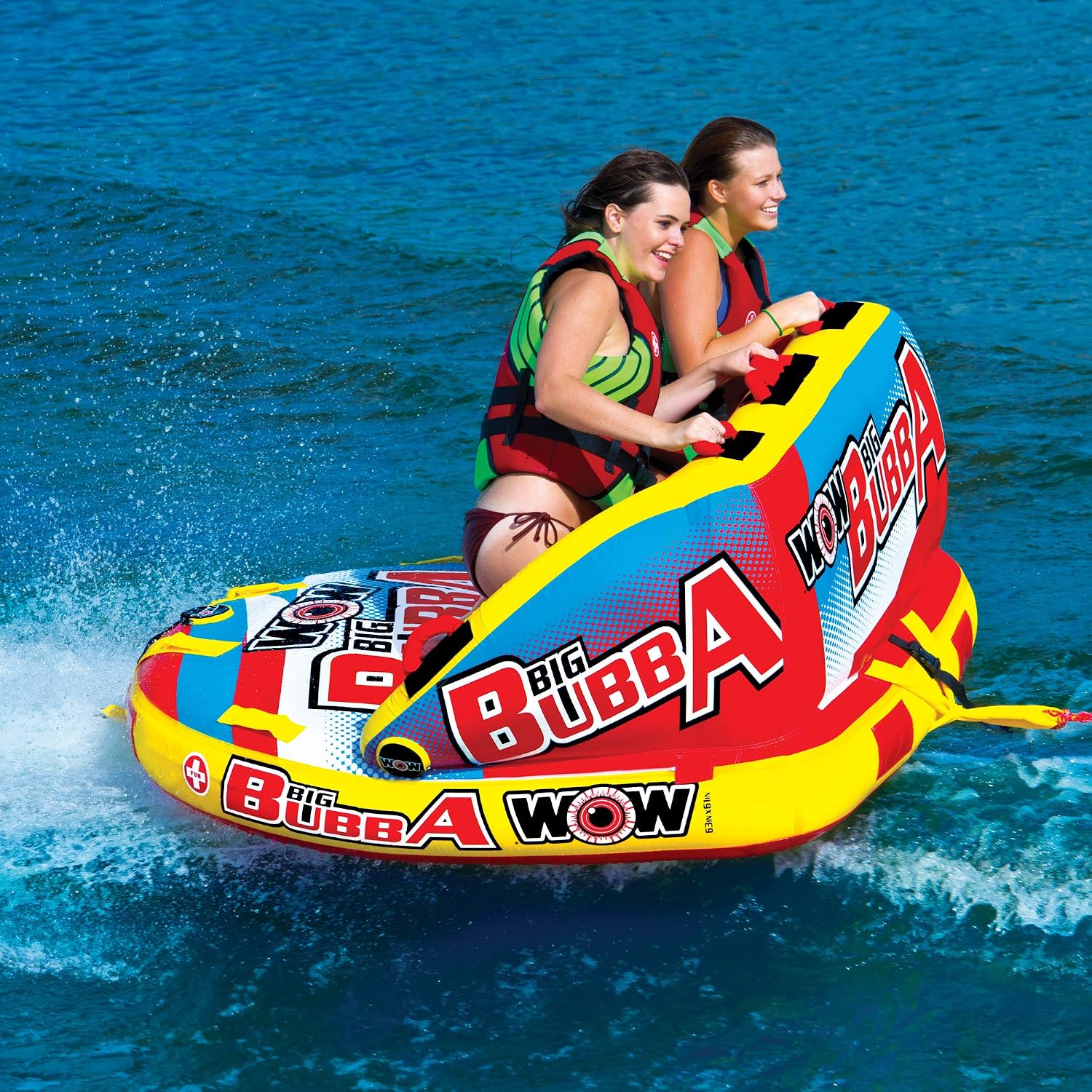 Wow Sports Big Bubba 1 or 2 Persons Inflatable Towable Tube for Boating