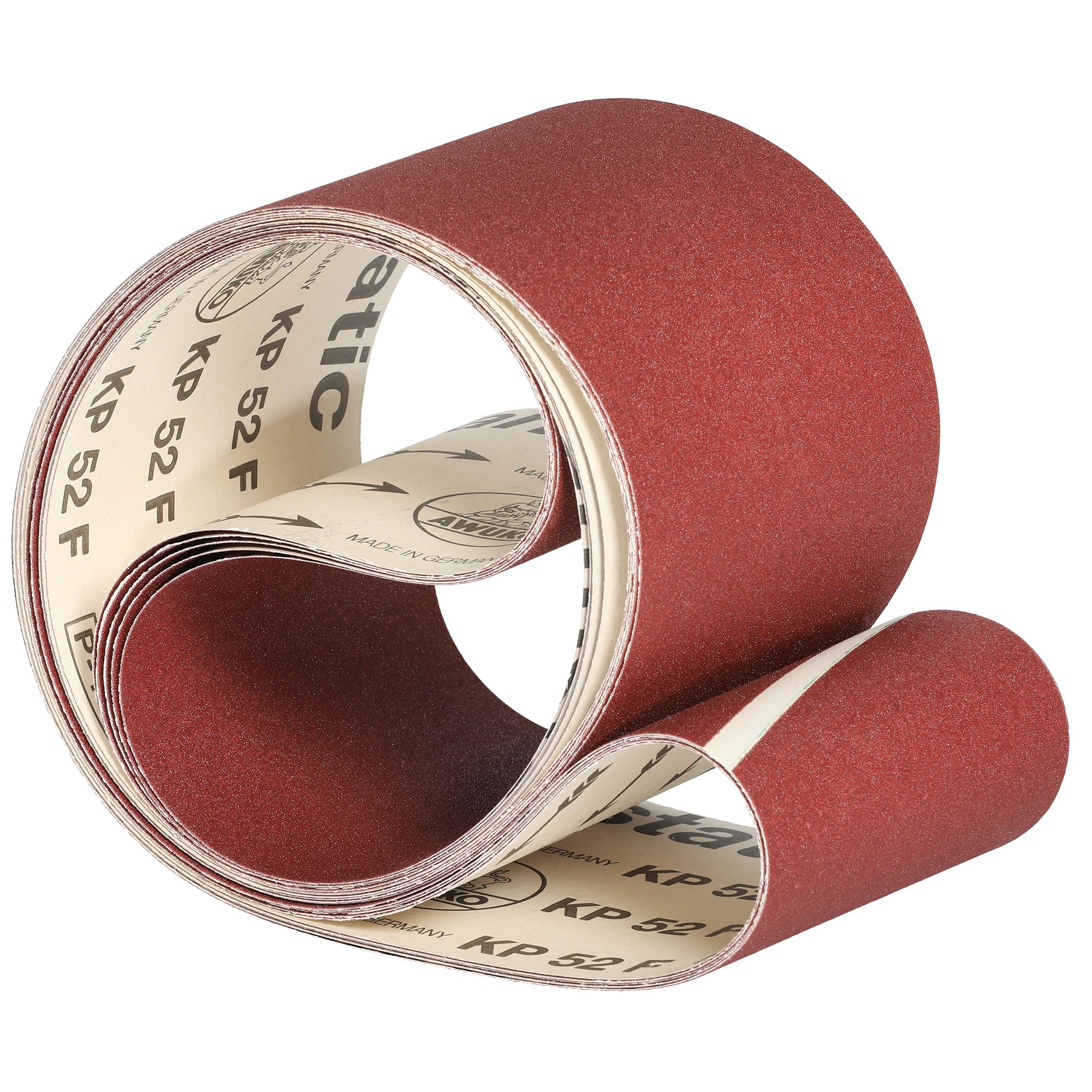 Lot de 5 bandes abrasives pour ponceuse à bande KP52F - Papier abrasif pour bois - 150 x 2600 mm - Grain 120