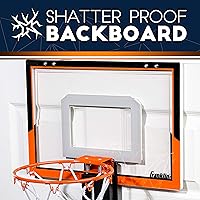 Vista 9 de Franklin Sports Mini Aro de Baloncesto con Reboteador y Pelota - Aro de Baloncesto Para Sobre la Puerta Con Reboteador Automático de Pelota - Juego