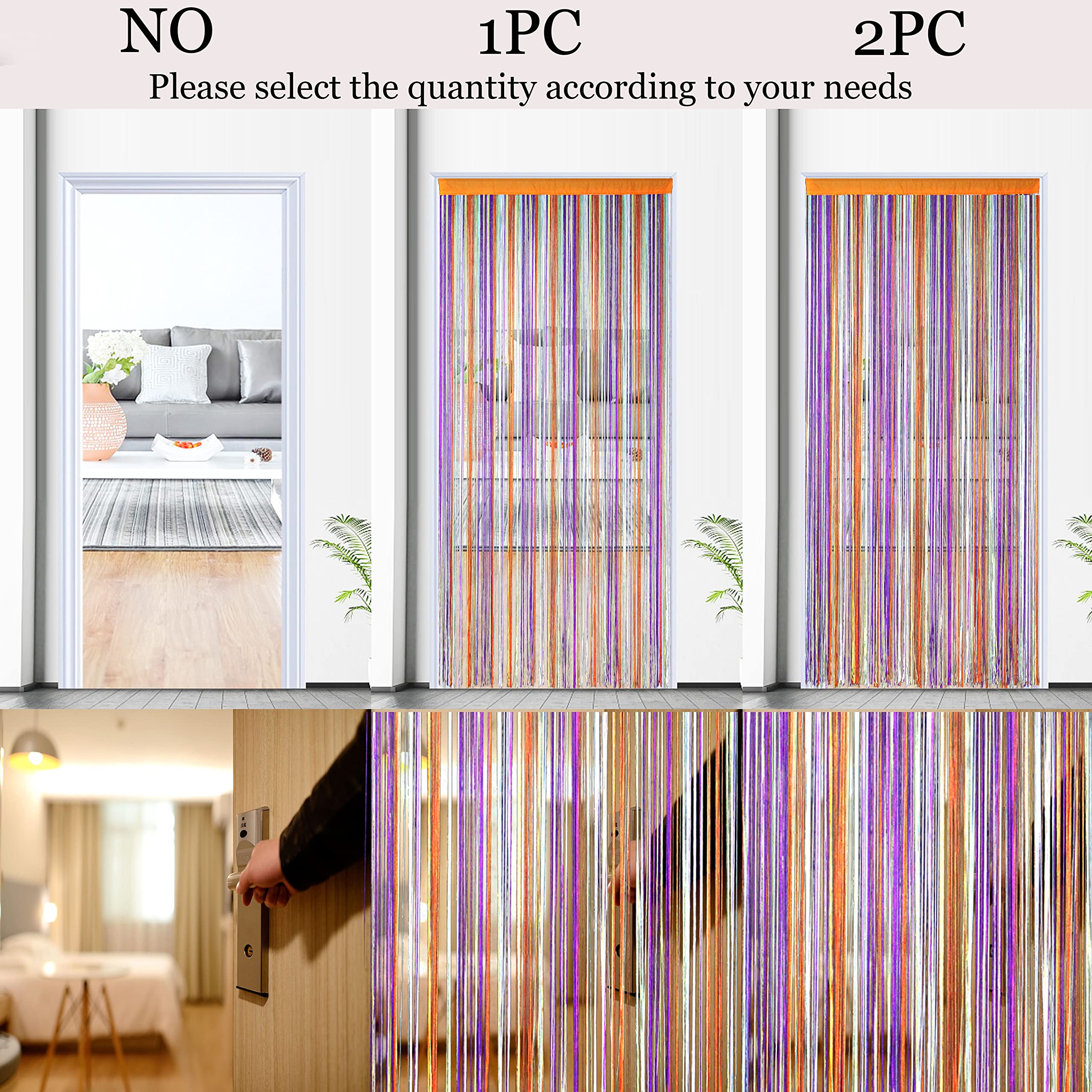 Tende per porte, zanzariere, per finestre, mosche, porte, decorazioni, divisori, pannelli, camera da letto, soggiorno, armadio, tende per porte (arcobaleno, 90 x 200 cm)