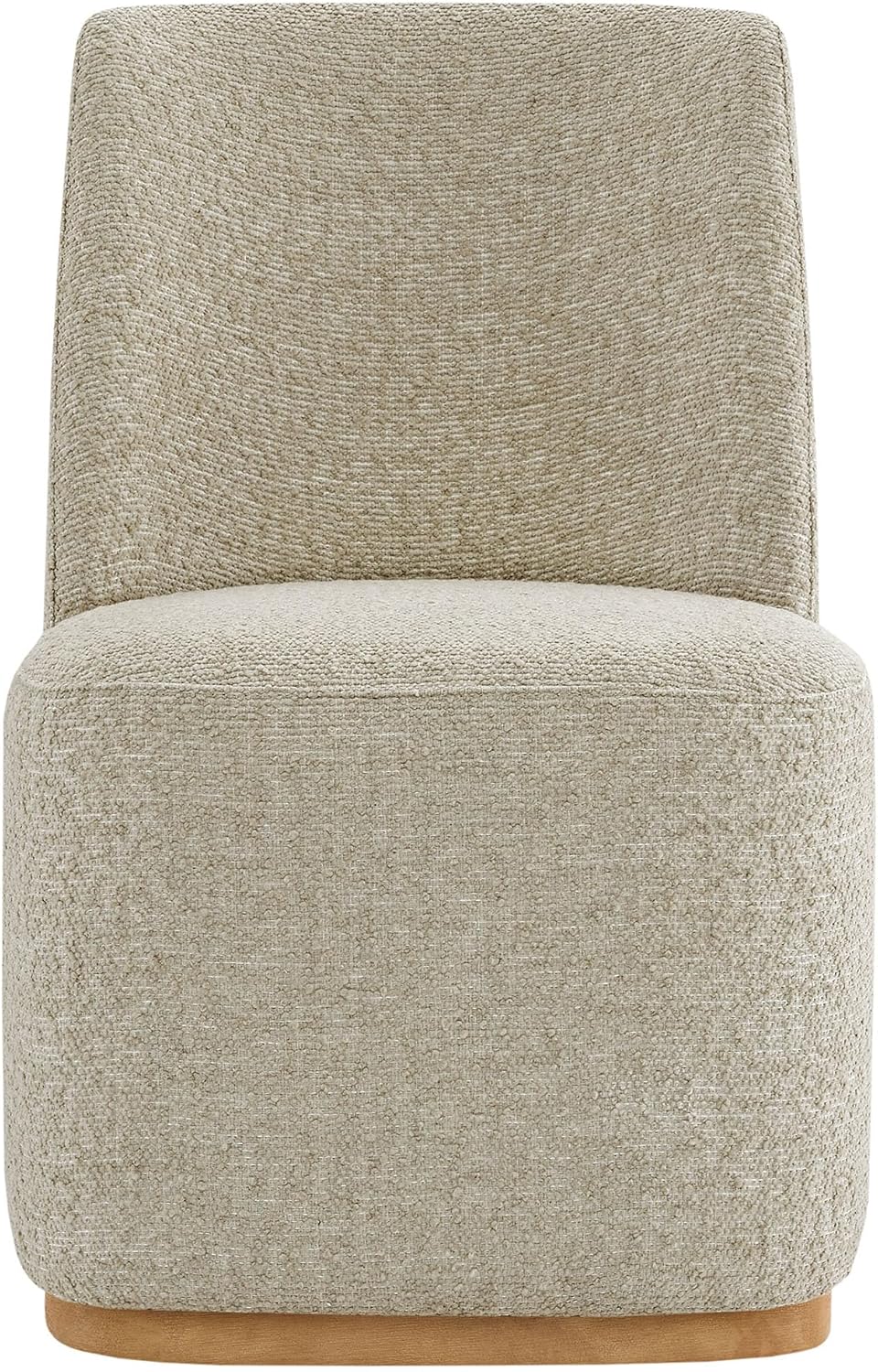 CHITA Upholstered Rolling Dining Chair on Casters Set of 2, FSC Certified Modern Fabric Dining Chair with Casters, Boucle Dining Chairs for Reading Room Waiting Room Kitchen Dining Room, Oatmeal - Image 7