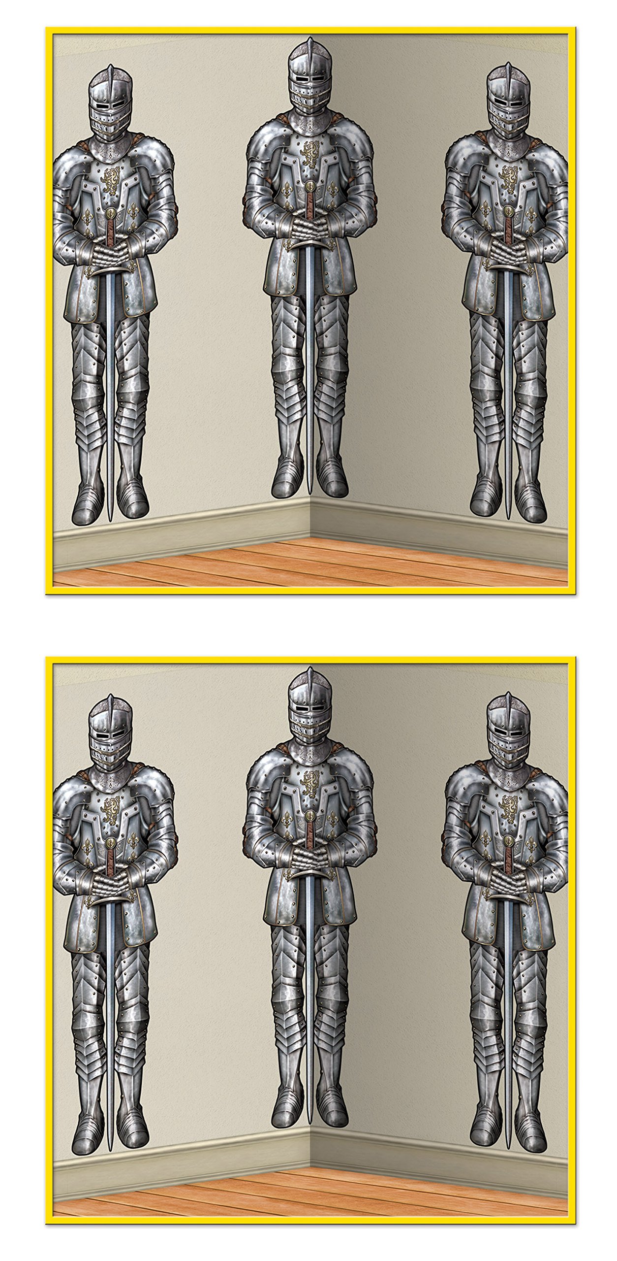 Mur de Chevaliers Beistle décor multicolore en rouleau plastique souple - 6