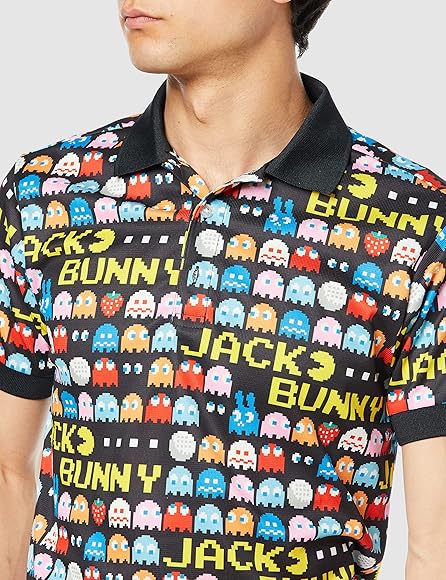 Amazon | [ジャックバニー] メンズ 半袖 ポロシャツ [パックマン