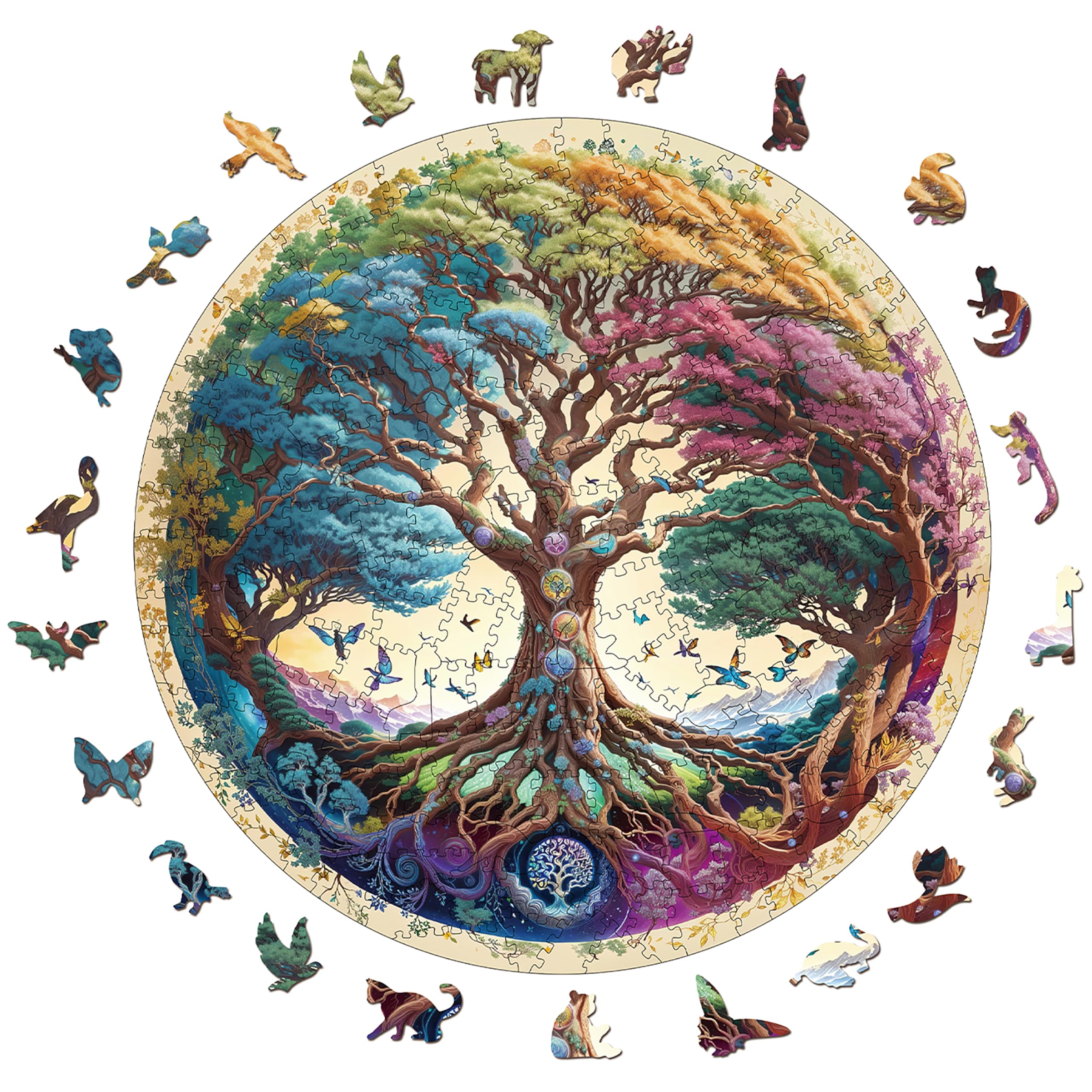 Wooden Puzzles for Adults, 200 pcs Wooden Jigsaw Puzzles for Adults,Irregular shape animal puzzle, Jigsaw Puzzle for Kids 12+ and Adults