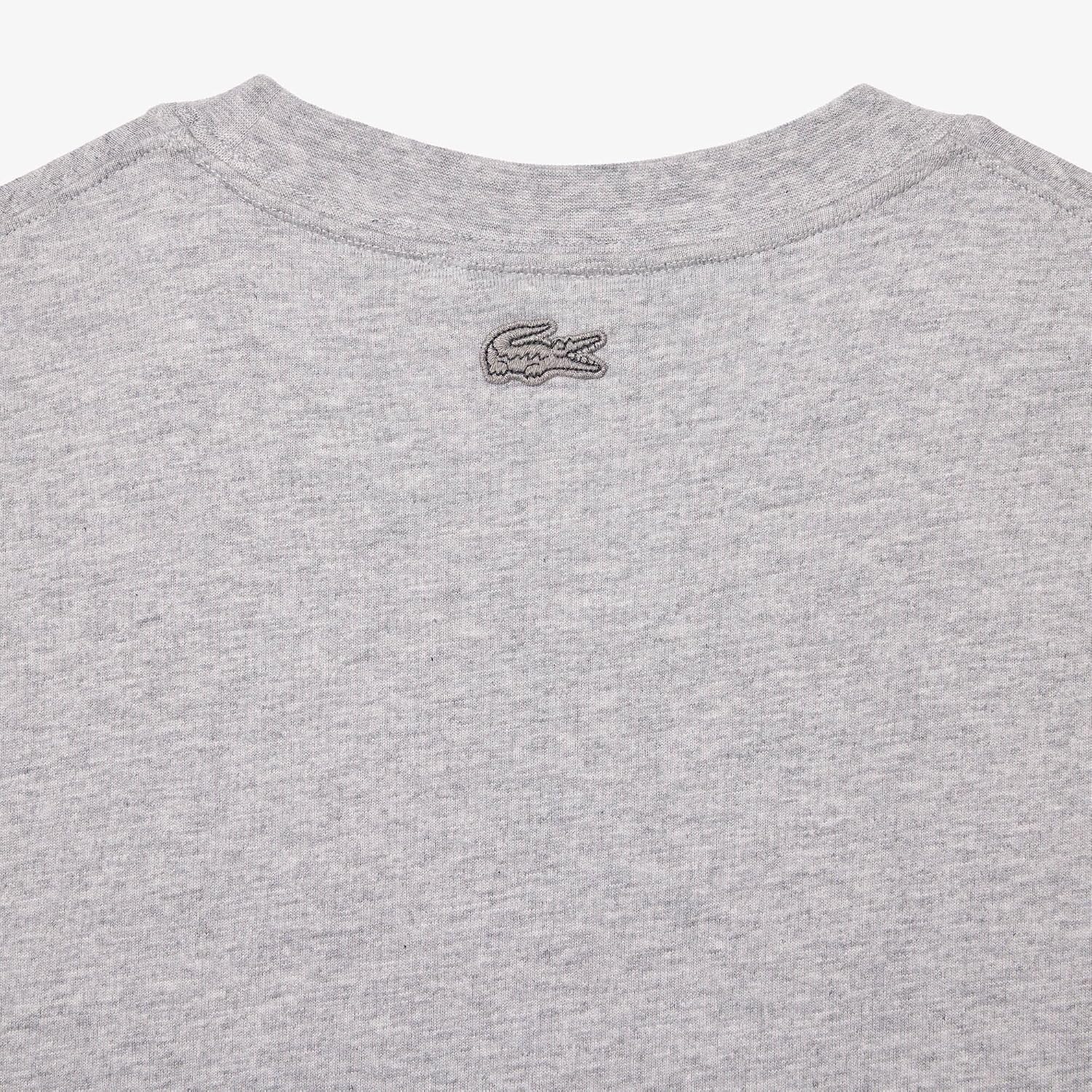 Lacoste Men's x Clot Printed Cotton T-Shirt, Silver Chine, X-Large