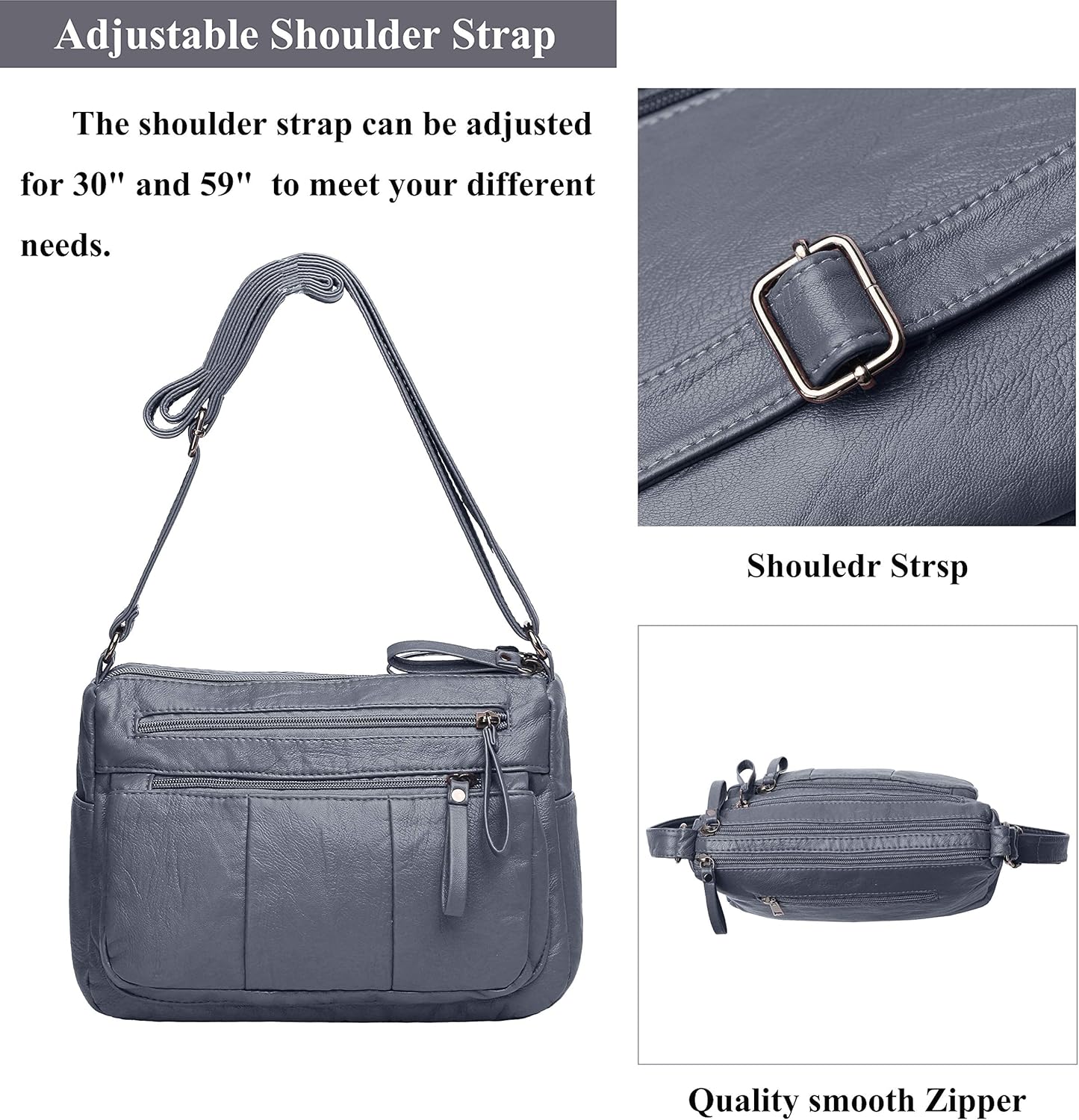 VOLGANIK ROCK Purses for Women Soft PU Leather Shoulder Bag Ladies Crossbody Purse and handbags Lightweight Pocketbook - Image 9