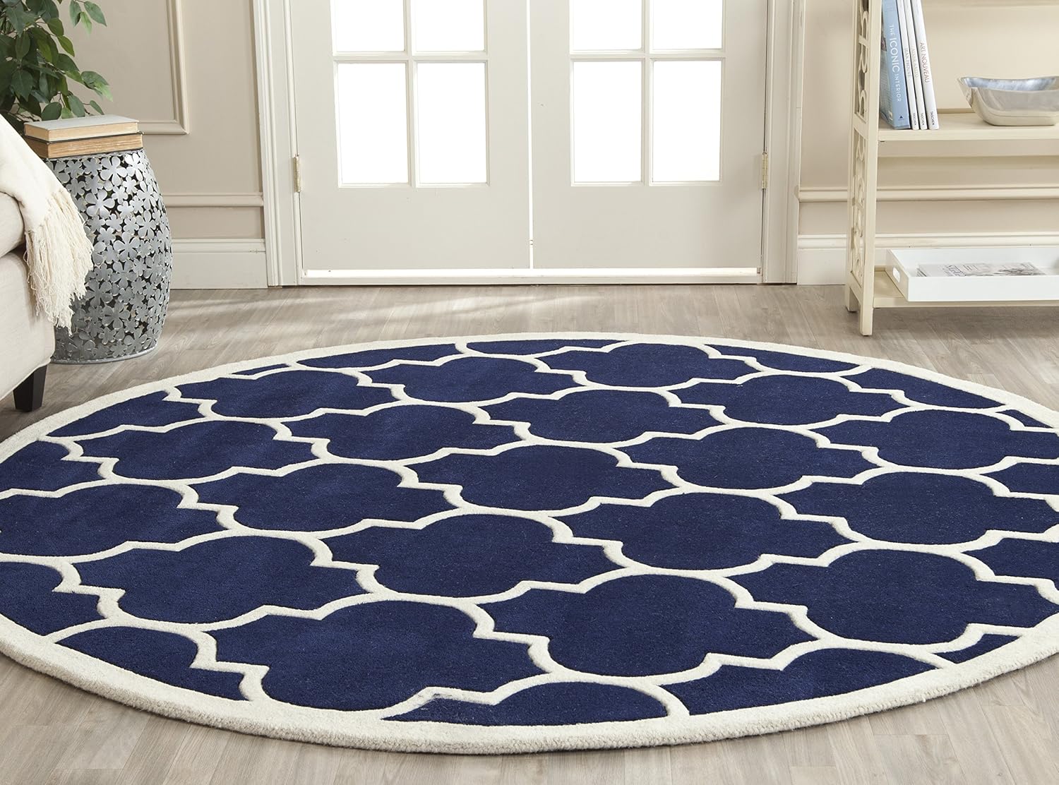 SAFAVIEH Chatham Collection 10' x 14' Grey/Ivory CHT733E Handmade Geometric Premium Wool Area Rug