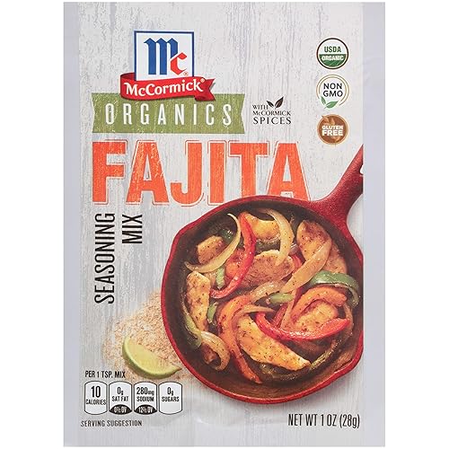 McCormick Organics - Mezcla de condimentos para fajita, 1 oz (paquete de 12)