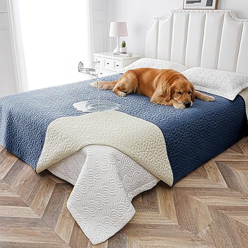 Miniatura 10 de Manta impermeable para perro, lavable antideslizante para sofá, mantas resistentes al pelo de mascotas, para cama, silla, muebles, protector para