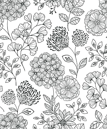 Vista 5 de Scott Living Papel pintado floral verde Ada