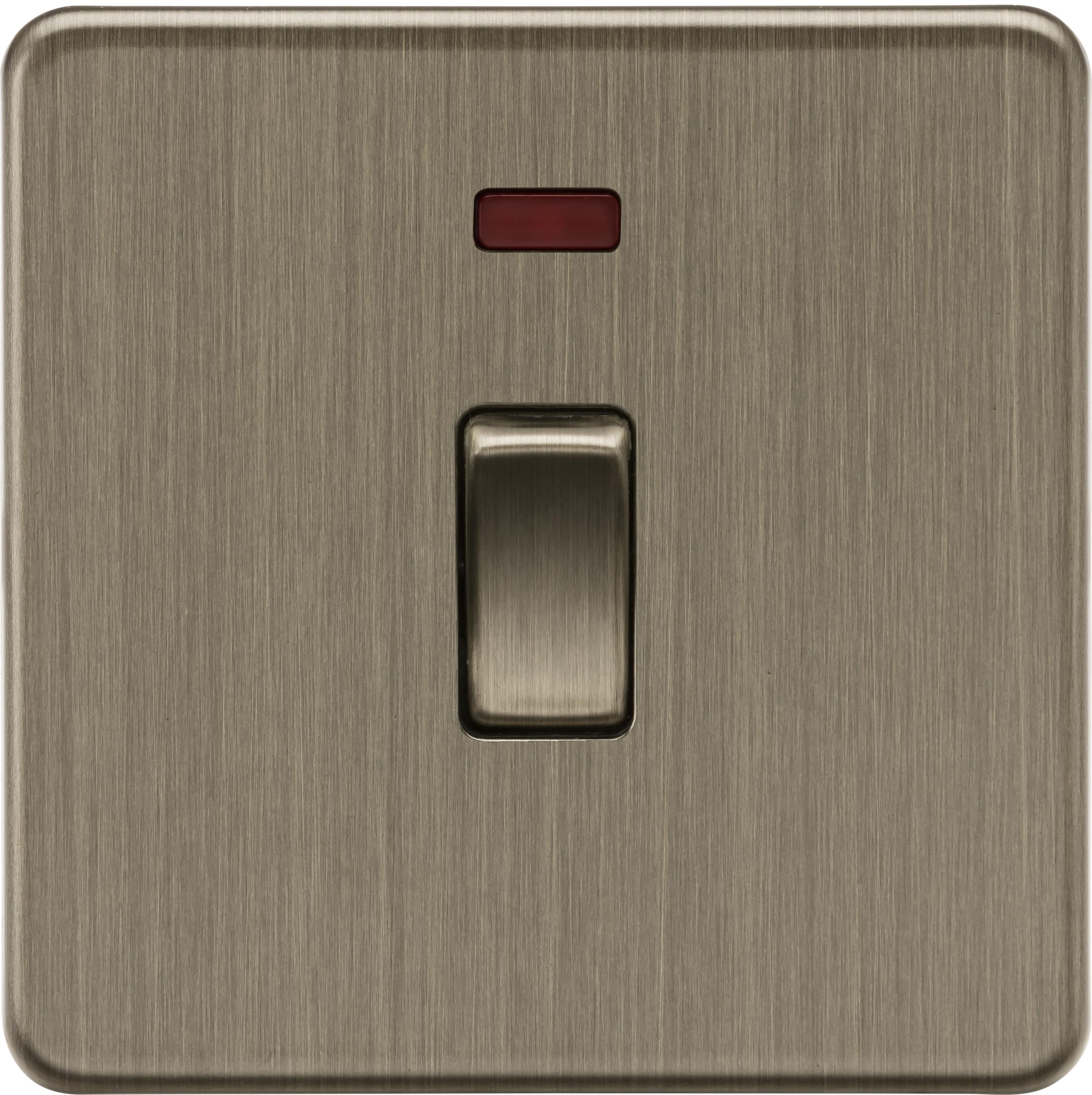 Knightsbridge 20A 1G DP Switch with Neon - Antique Brass