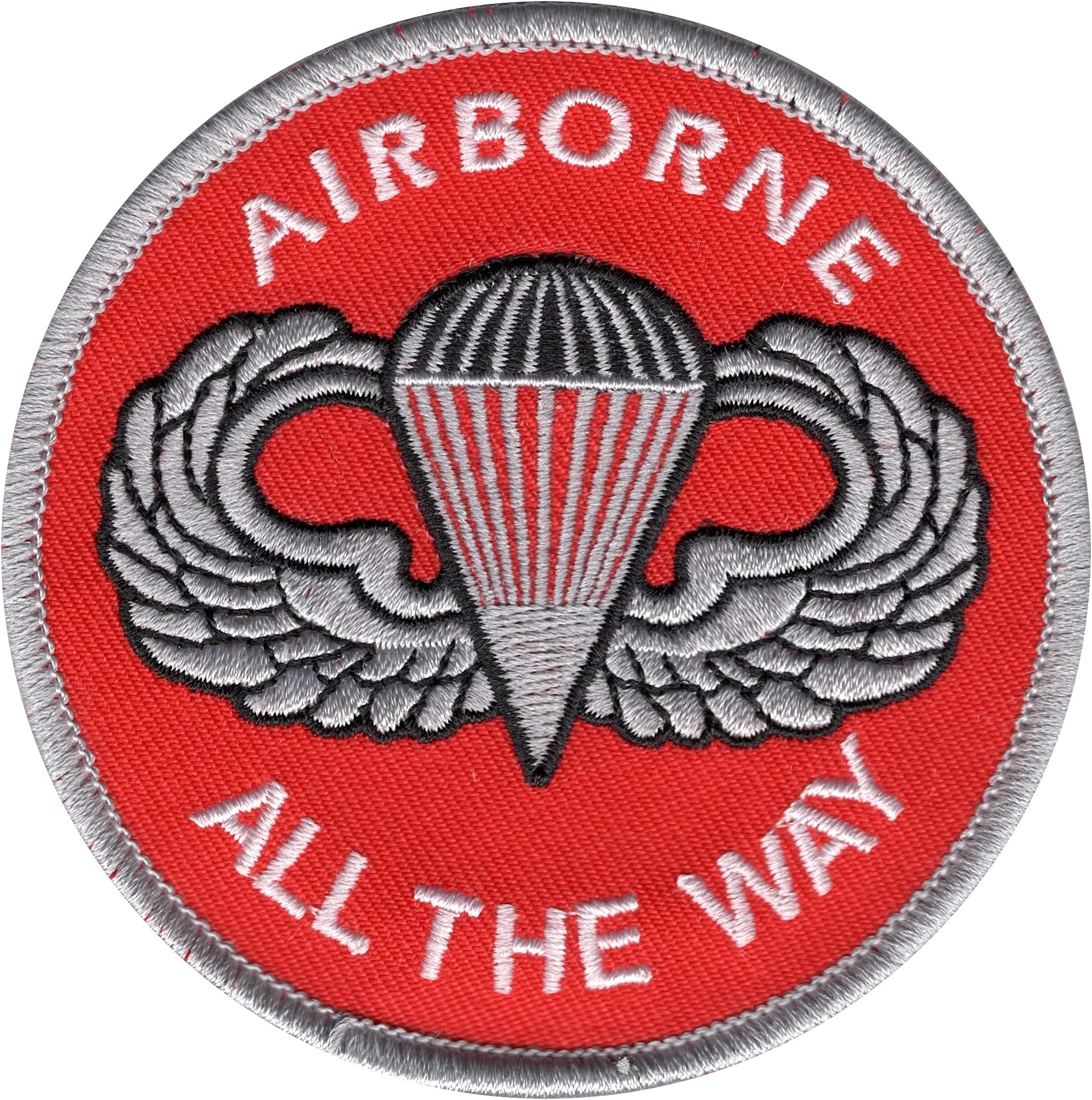 US Pathfinder Patch - Airborne Pathfinder Embroidered Patch, 4 5/8" Diameter, Wax Backing, Merrowed Edge