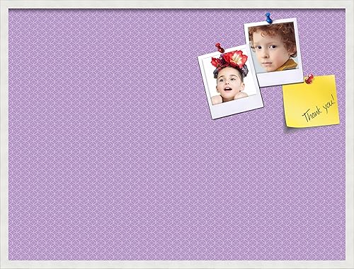 Miniatura 21 de PinPix Tablero de anuncios de corcho de 12 x 12 pulgadas. Este tablero decorativo enmarcado viene con diseño de círculos B W y un marco blanco