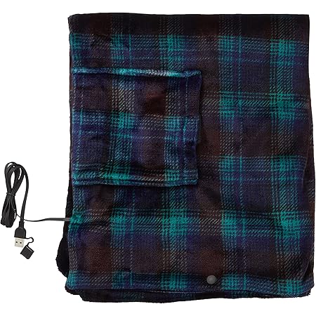 Amazon 山善 電気ひざ掛け ポンチョ Usbブランケット 130 80cm 丸洗い可能 電気毛布 肩掛け チェック柄ブルー Yhk Us40 Ms メーカー保証1年 山善 Yamazen 電気毛布 ひざ掛け 通販