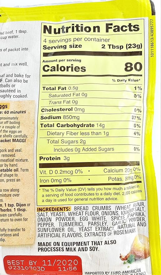 Sazonador Maggi Mix Seasoning Hackbraten, 3.25 oz miniatura 3