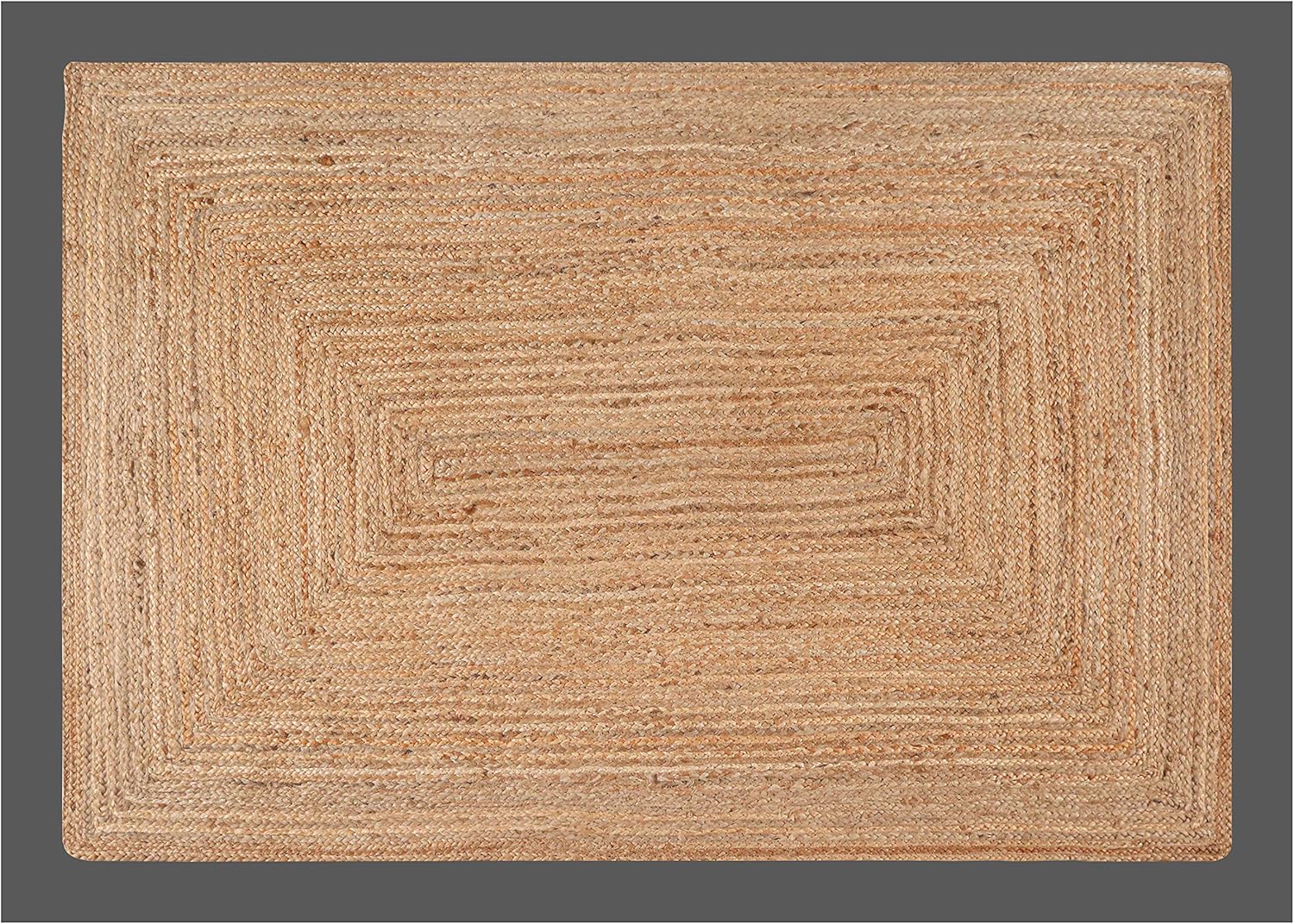 Savi Home Braided Jute Rag Rug 4x6 Feet Hand Woven Rug