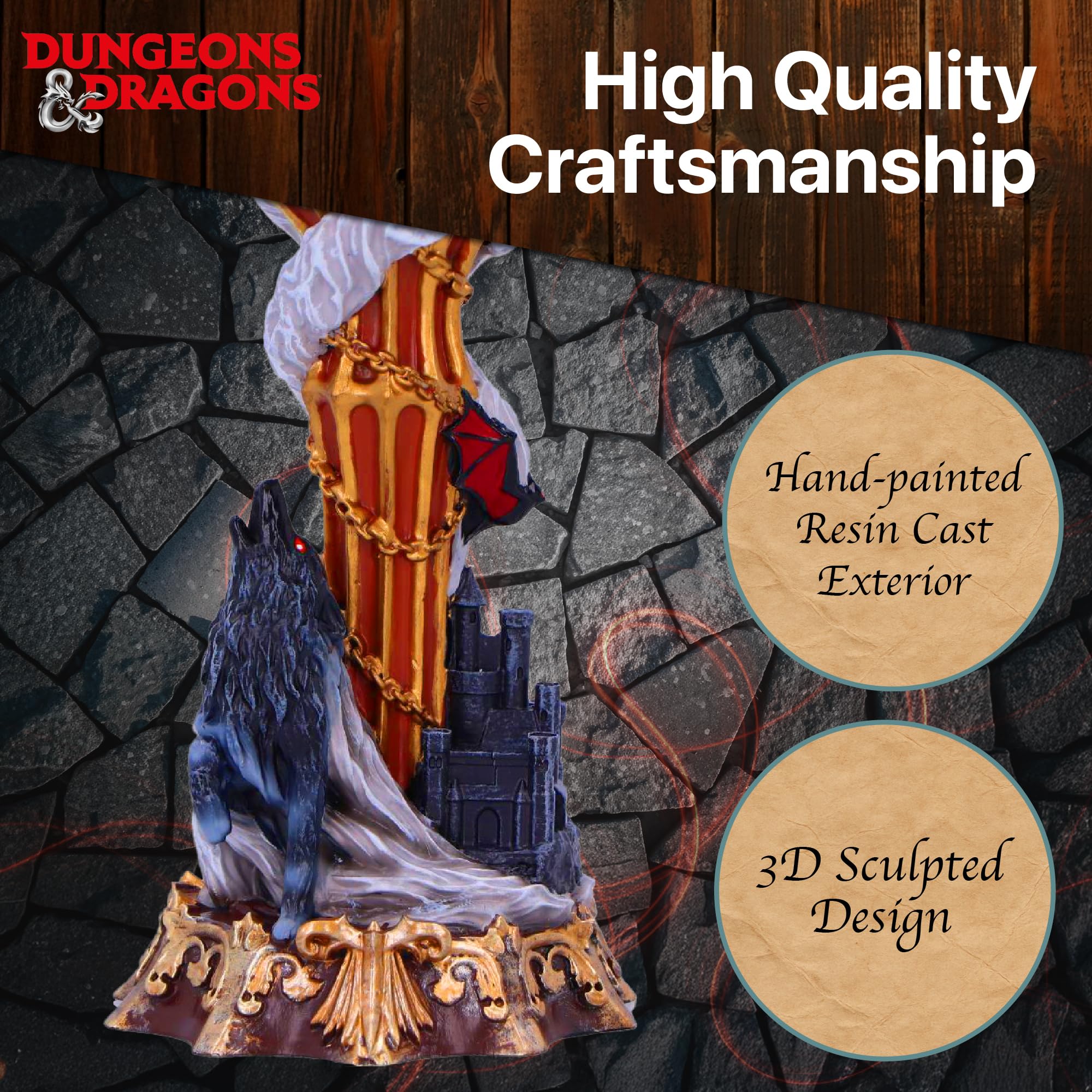 Nemesis Now Dungeons & Dragons Strahd - Copa decorativa de fantasía, diseño gótico medieval, mercancía coleccionable para juegos