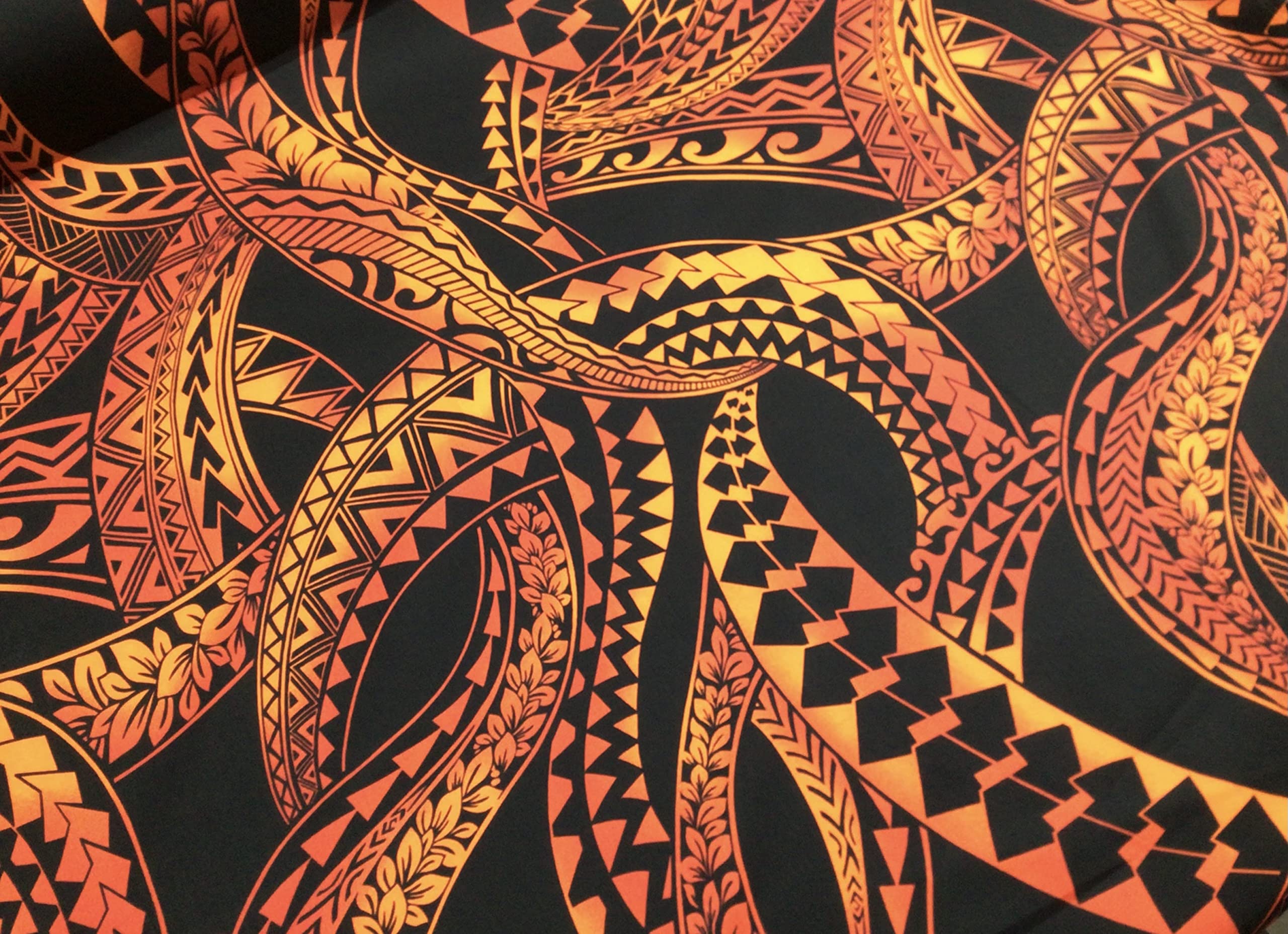 Amazon.com: Beautiful Retro Tribal Hawaiian Print Fabric 100