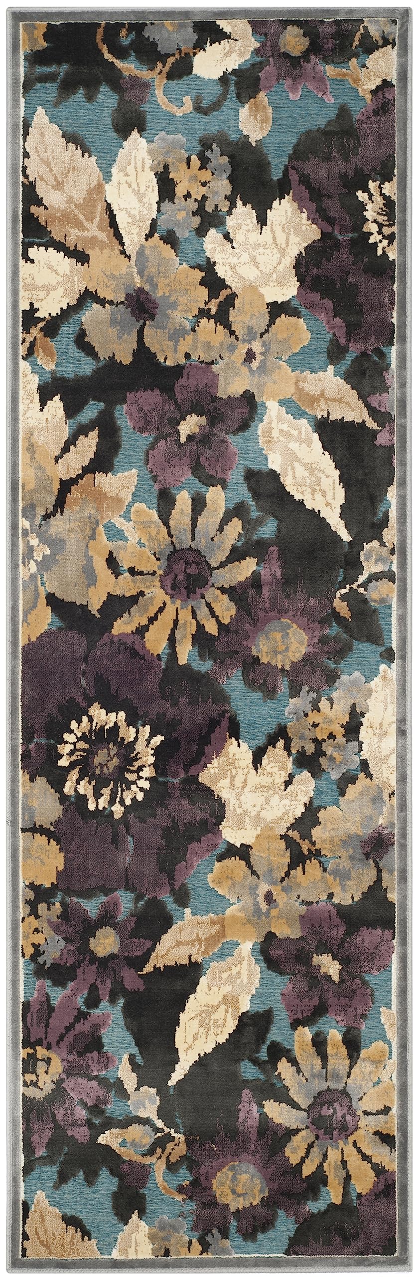 Tapis de couloir gris et multi Paradise Safavieh 66x244 cm