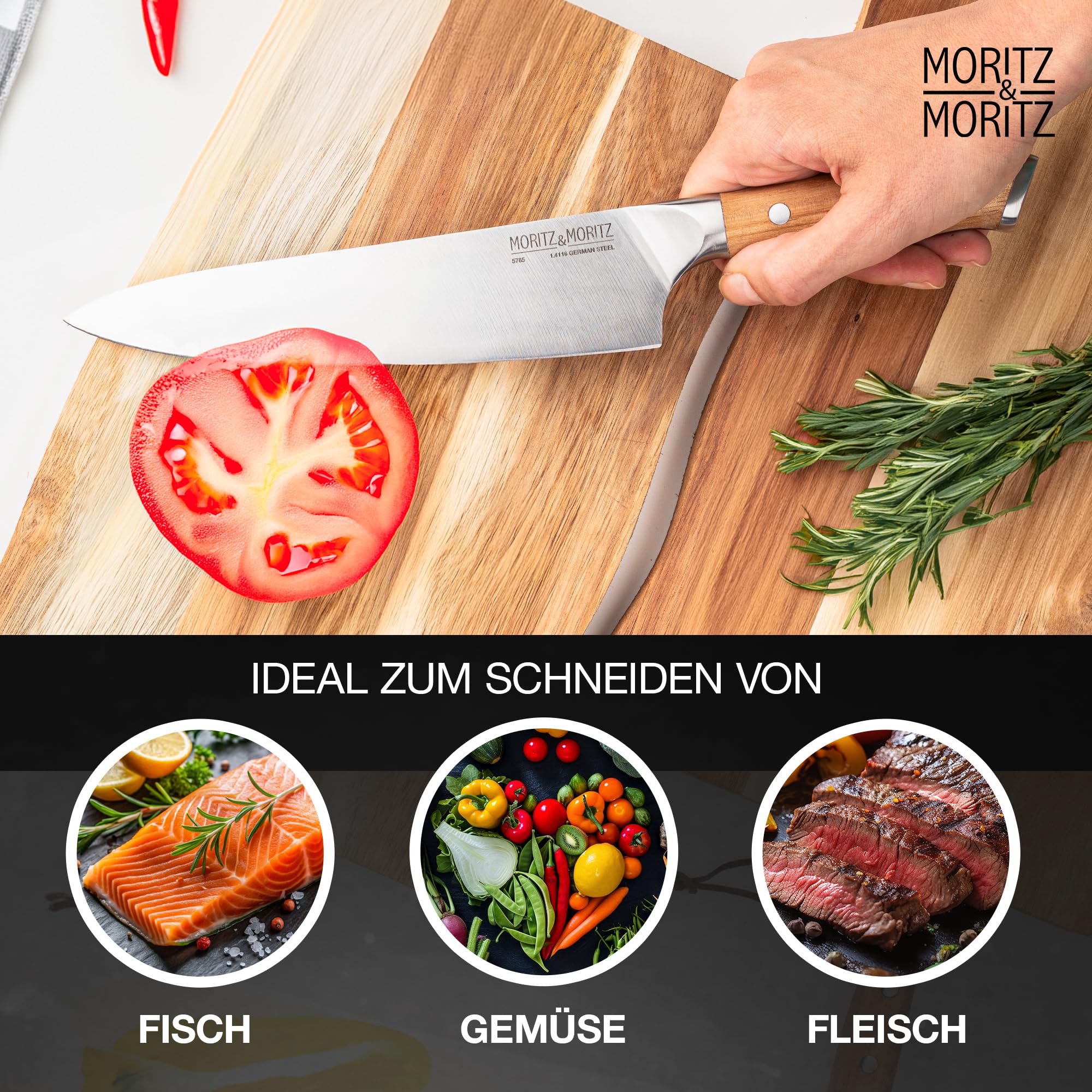 Moritz & Moritz Basic Messerset 3-teilig bestehend aus Universalmesser – Bild 4
