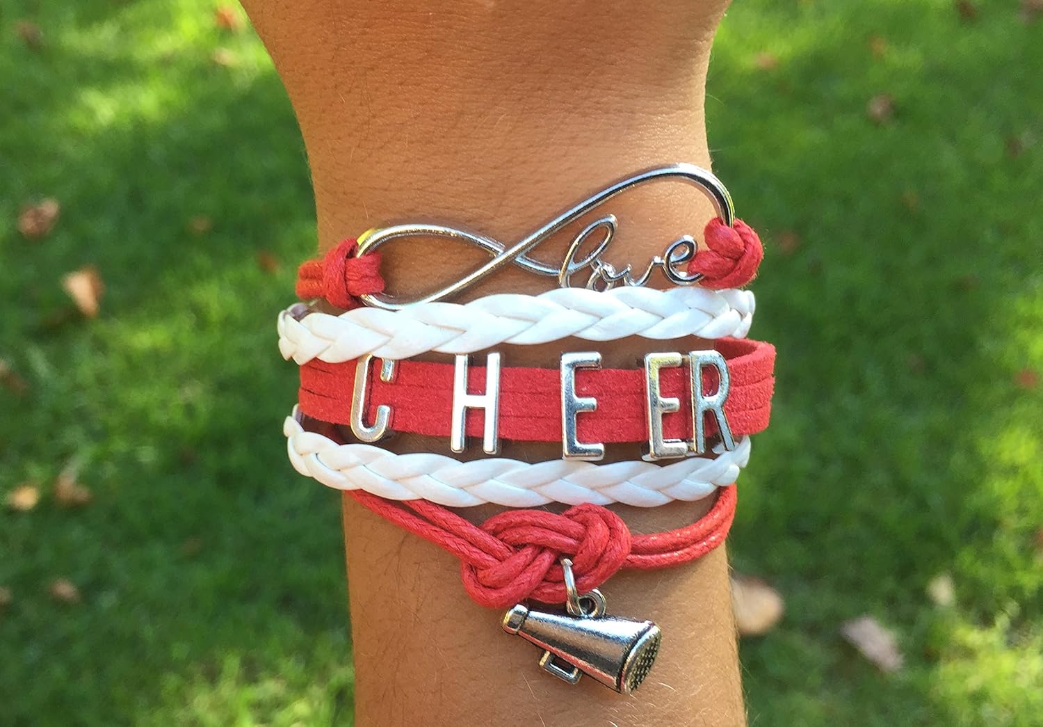 Infinity Collection - Cheer Charm Bracelet - Infinity Love Adjustable Jewelry in Team Colors, Cheer Jewelry and Accessories, Gift for Cheerleaders and Teams - Image 7