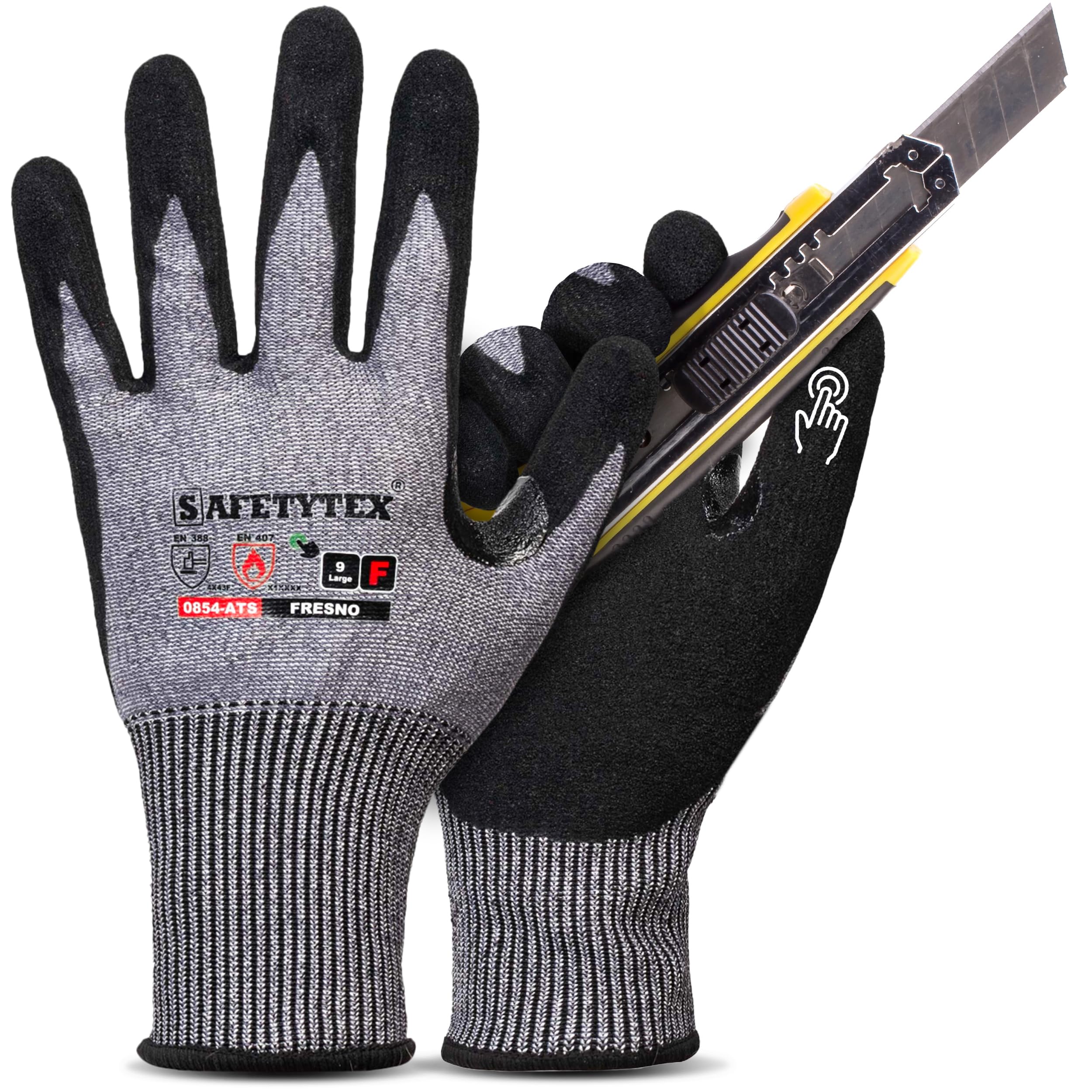 Safetytex Schnittschutzhandschuhe - Schnittfeste Handschuhe Level F -  Maximale Sicherheit fr Arbeiten mit scharfen Gegenstnden -  Touchscreen-fhig - Nitrilschaum (Gr.7, 1 Paar) bei Amazon.de | Gnstiger  Preis | Kostenloser Versand ab 29 fr ...