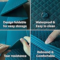 Vista 4 de Foldable Yoga Exercise Mat – Lightweight, Anti-Slip, and Easy to Store for Yoga, Pilates, Home Workouts, and Floor Exercises