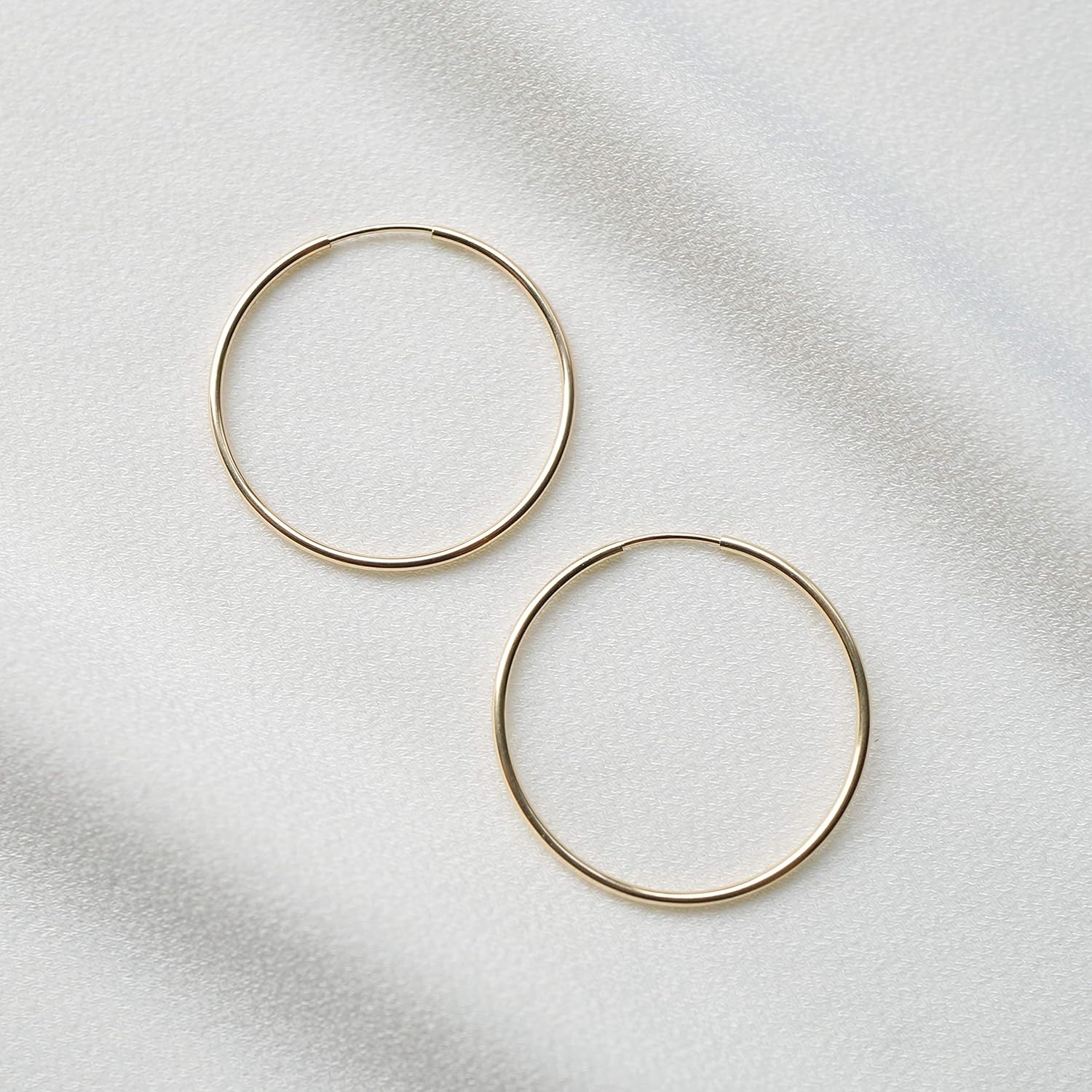 Sterling Gold Infinity Hoop Earrings