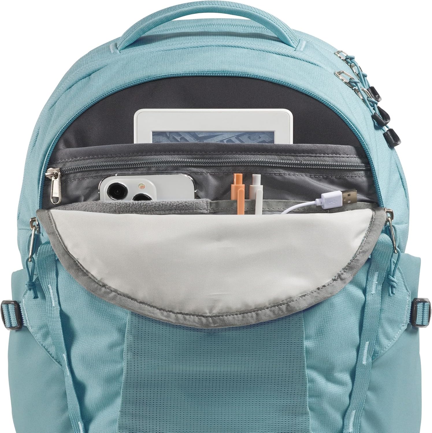 The North Face Women's Recon Everyday Laptop Backpack - Commuter Travel Bag, 16" Laptop Sleeve, Water-Repellent, Blue Eclipse Light Heather/Blue Eclipse, One Size - Image 5