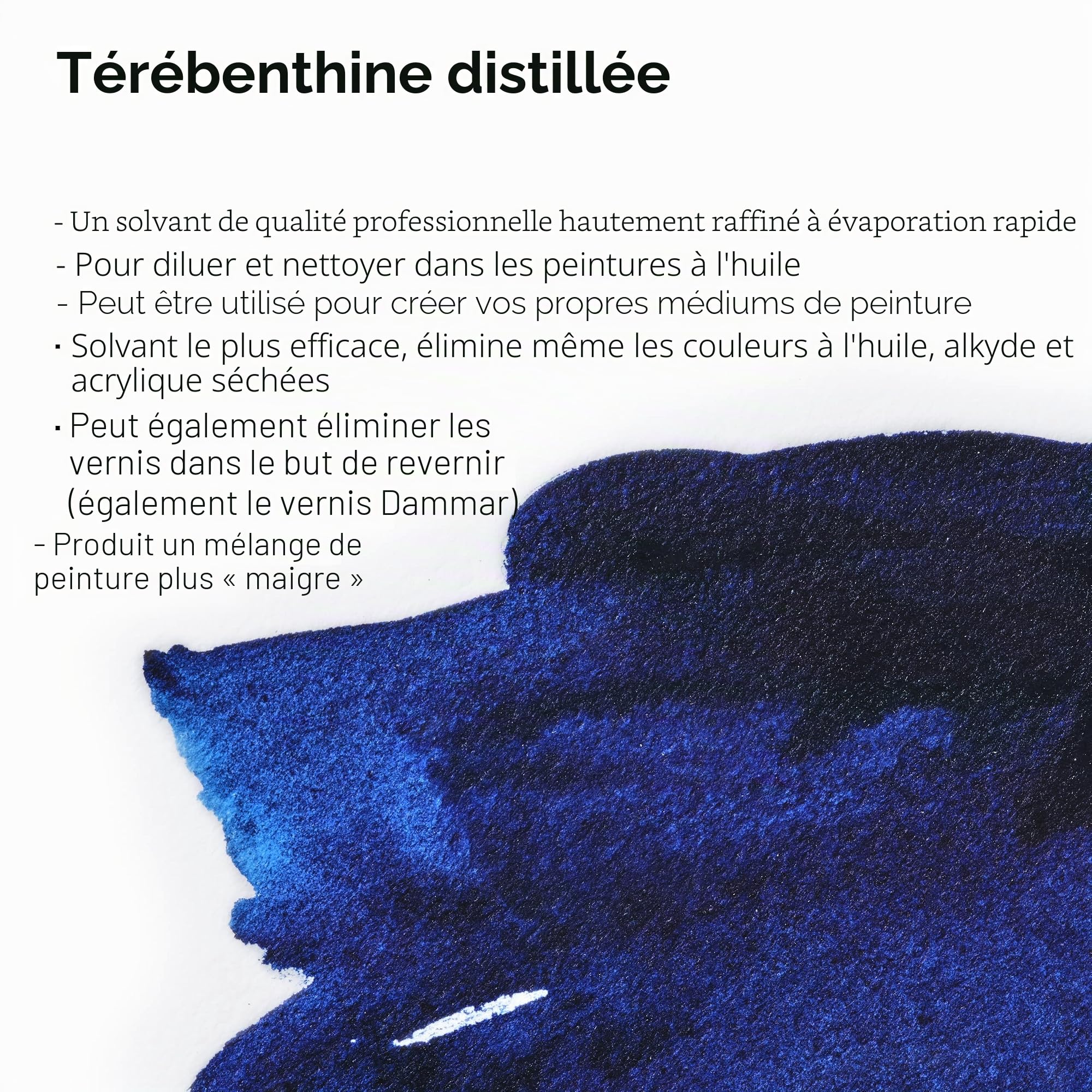 Winsor & Newton Additif Huile Terebenthine Distillée Anglaise 1L