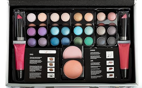 Miniatura 5 de Vokai Kit de maquillaje de regalo 79 piezas 32 sombras de ojos 2 rubores 2 brillos de labios 2 pintalabios 2 lápices de delineador de ojos 1 lápiz