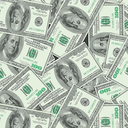 Miniatura 3 de Beistle Big Bucks - Mantel rectangular de plástico, decoraciones de fiesta temática de casino, suministros para fiestas con dinero en efectivo,