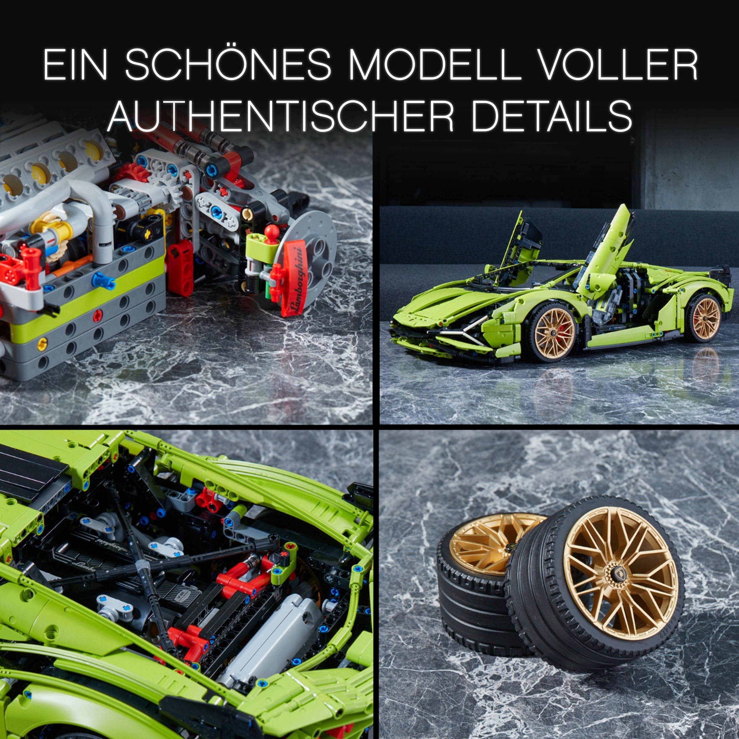 LEGO Technic Lamborghini Sián FKP 37 Rennauto, Modellbausatz für Erwachsene, Geschenkidee zum Geburtstag für Männer oder Frauen, Sammlerstück zum Austellen als Home- oder Büro-Deko, Modellauto 42115 | Geschenkidee zum Geburtstag, Sammlerstück zum Austelle