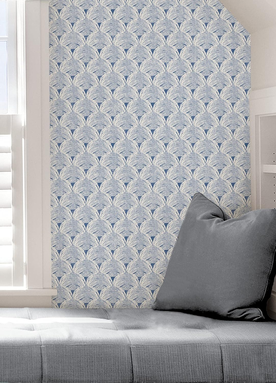 NuWallpaper x Lili WhittWhitt Navy Sunburst Peel & Stick Wallpaper, LLS4116
