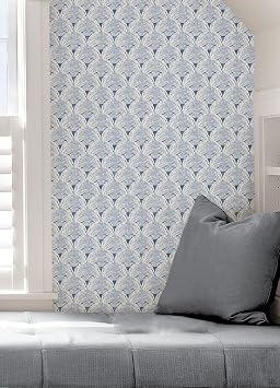 NuWallpaper x Lili WhittWhitt Navy Sunburst Peel & Stick Wallpaper, LLS4116